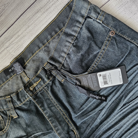 Men's Dark Indigo Denim Jeans 40x34 Tall Length - Picture 3 of 16